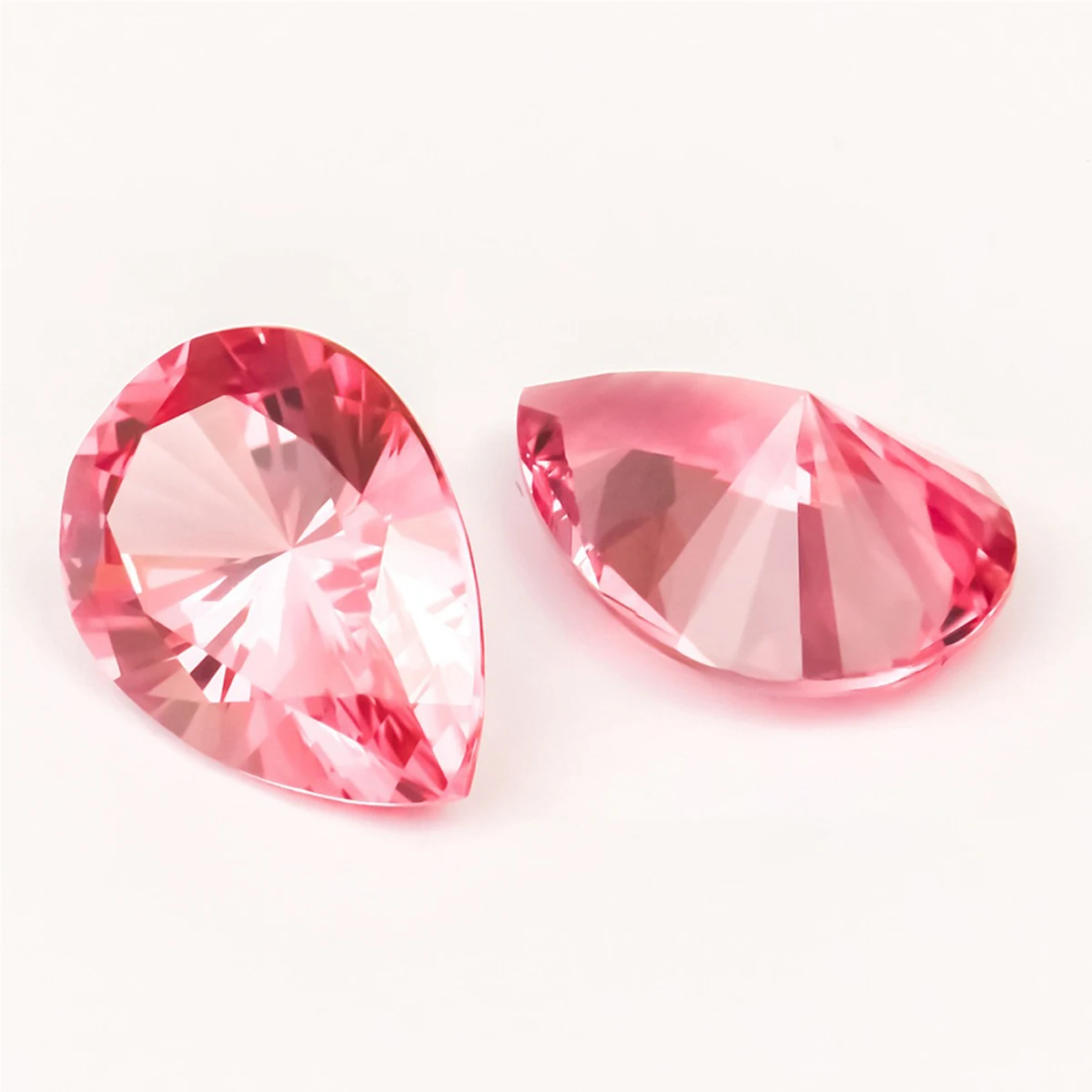 High Quality Pear Cut Papalacha Lab Grown Sapphire Red Papalacha For Making Jewelry Loose Papalacha Gemstones