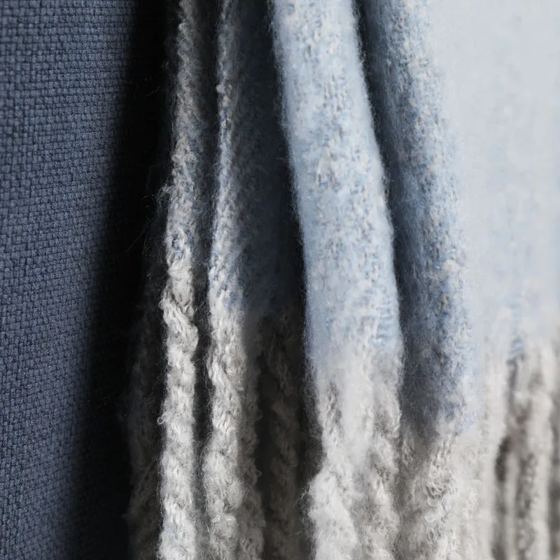 Деревенский Свадебные украшения фоновые декорации в рождественском стиле на тканые постельное белье с другими одеяло вязаная шапка с бахромой