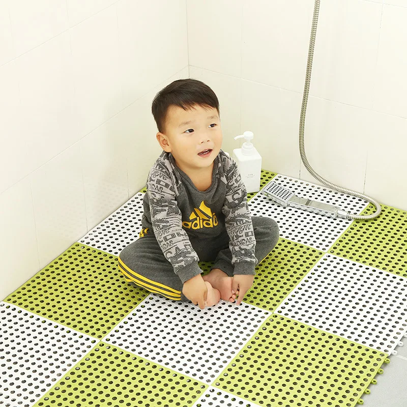  2021 Wholesale PVC DIY Splicing bathroom anti slip mat toilet kitchen shower balcony non plastic