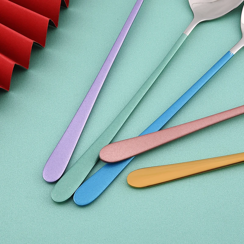 Набор столовых приборов из корейского золота 3 шт. набор ложек и вилок нержавеющей стали 304 посуды для пикника