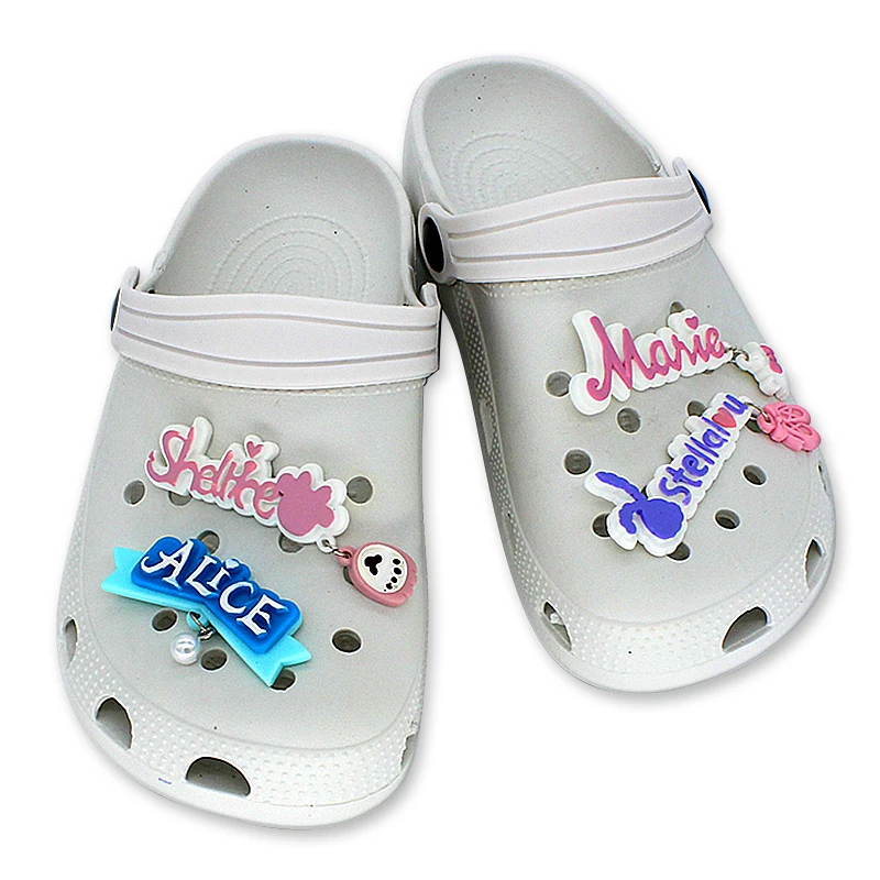 2022 Long mark Croc Decoration For Croc Kids Girls Favor Summer Beach Charms lady Croc Decor for Kids