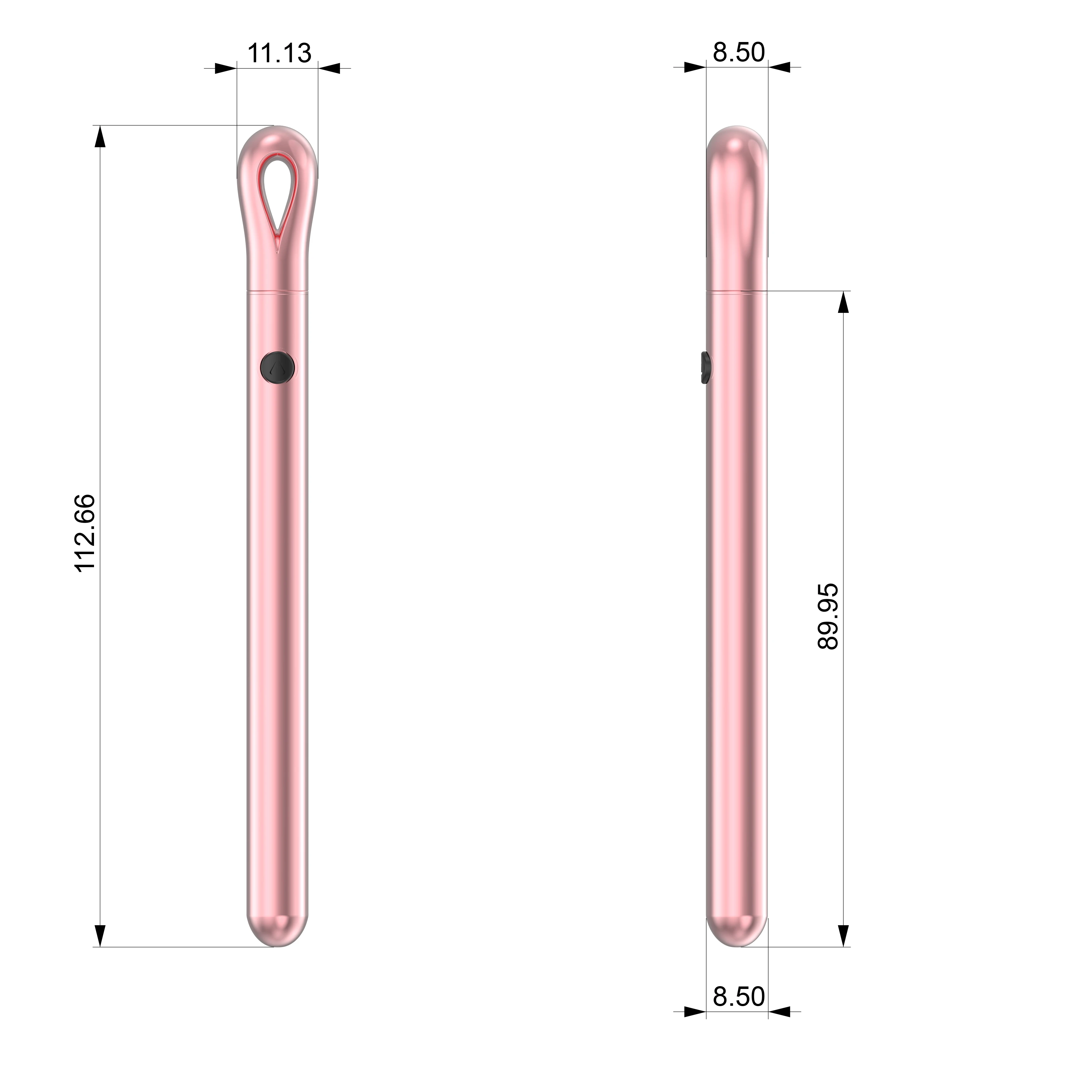 Odeco MINI USB Rechargeable 7-Speed Silicone Bullet Vibrator Vagina Massager and Sex Toy Necklace for Women