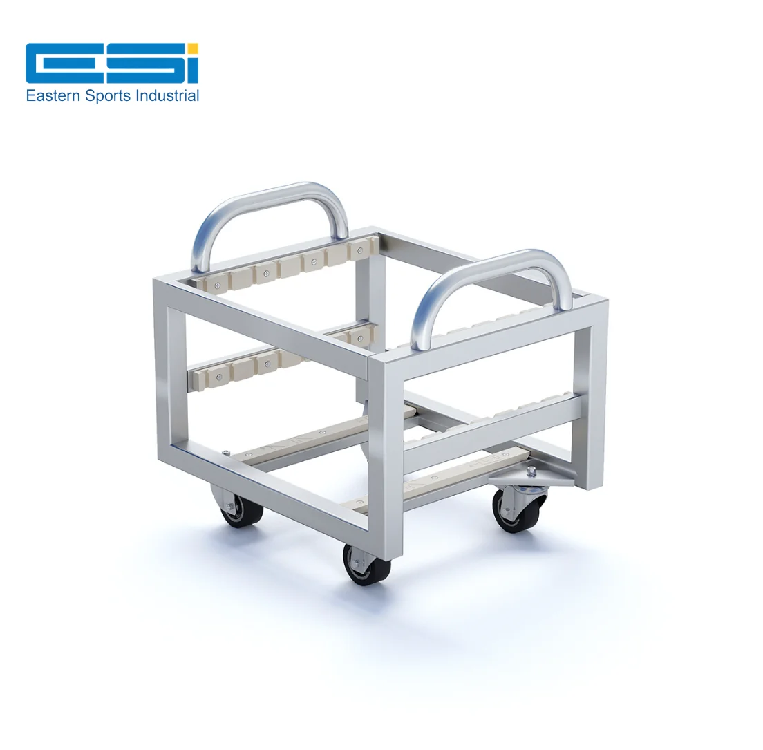Baseplate dolly heavy duty black security stackable Steel Aluminum transport utility frame  trucks cart tray with wheels