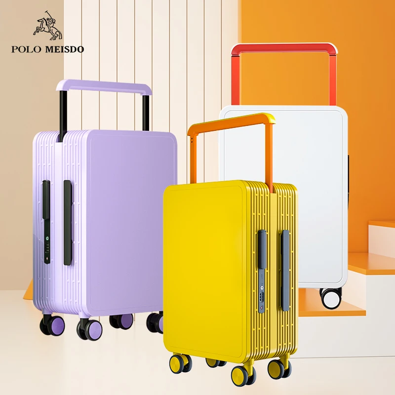 New design colorful wide trolley suitcase PC luxury travel luggage with spinner wheel