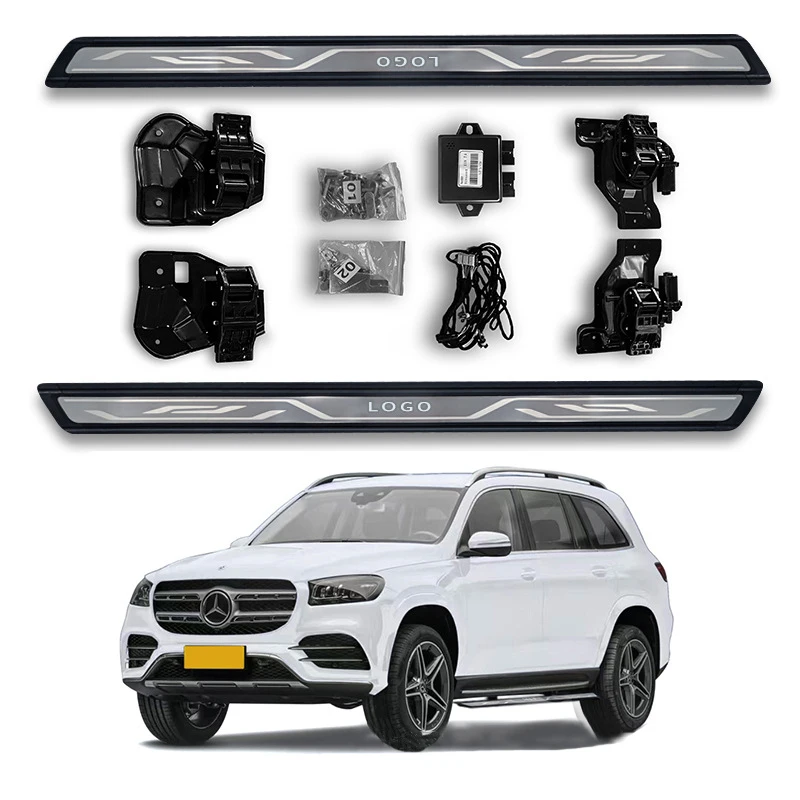 aluminium Folding Steps Deployable Side Pedals Electric auto side steps running boards for Ben-z GLC GLB GLS GLE