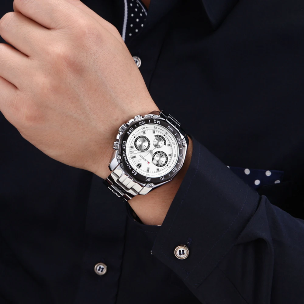  Лидер продаж 8077 мужские часы CURREN аналоговые кварцевые деловые классические модные из нержавеющей стали