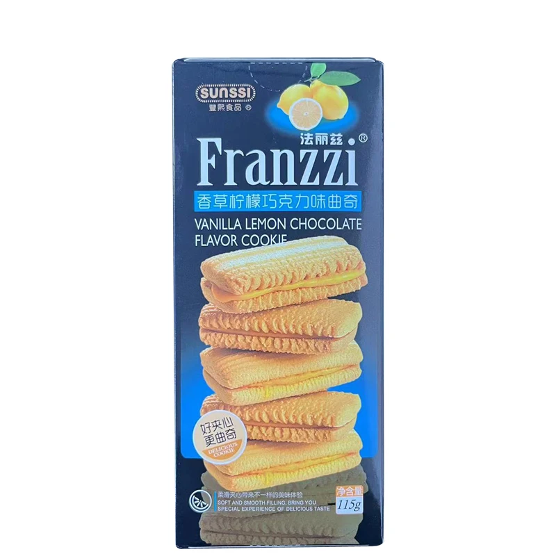 Chinese Snack Frannzzi Cookies Various Flavored Sandwich Falittz Cookies Biscuit
