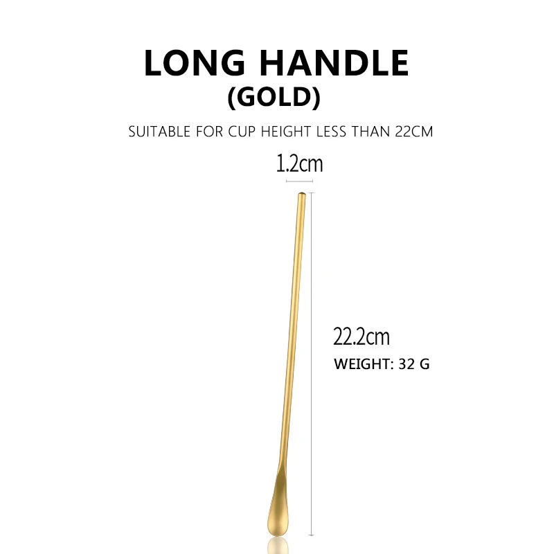 Hot sell 304 Stainless Steel Spoon Creative Stirring Scoop Cute Dessert Coffee Spoon Color Latte Spoon