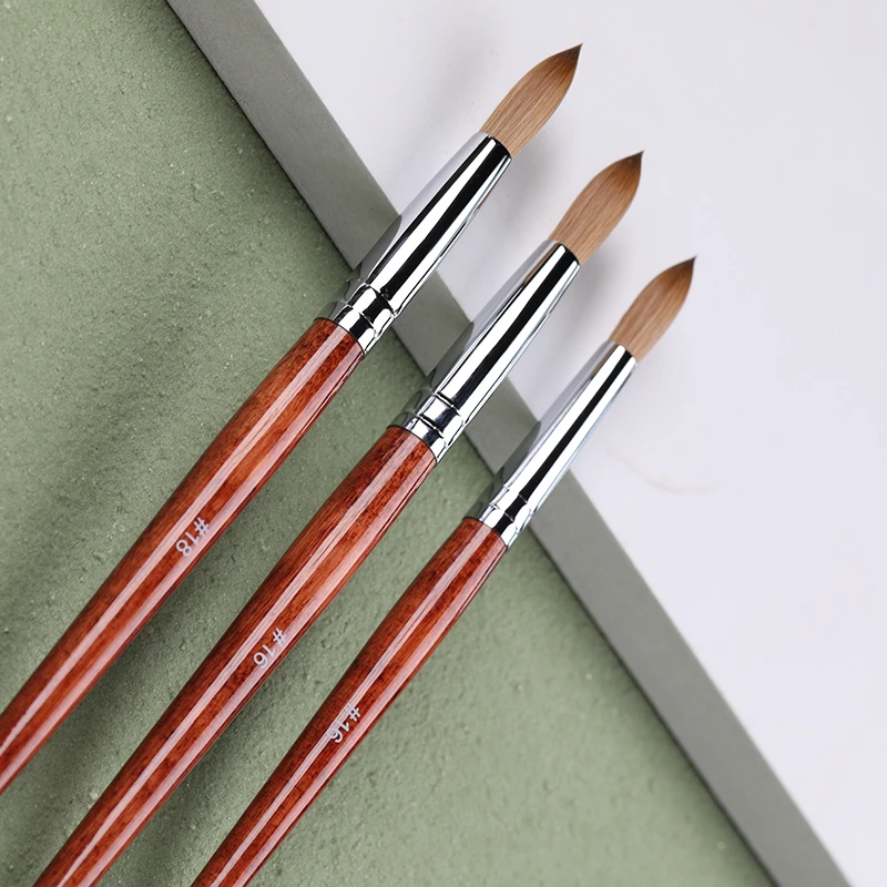 Factory Wholesale Custom Box Package Private Label High Quality Manicure Kit 100% Kolinsky French Acrylic Nail Brush Set For Art