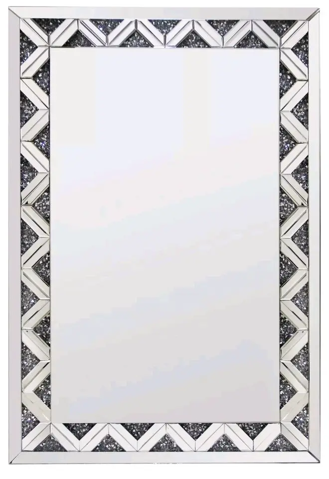 Guanding Wholesale Factory Direct Classic Crushed Diamond Mirrored Console Table with Wall  Mirror Set