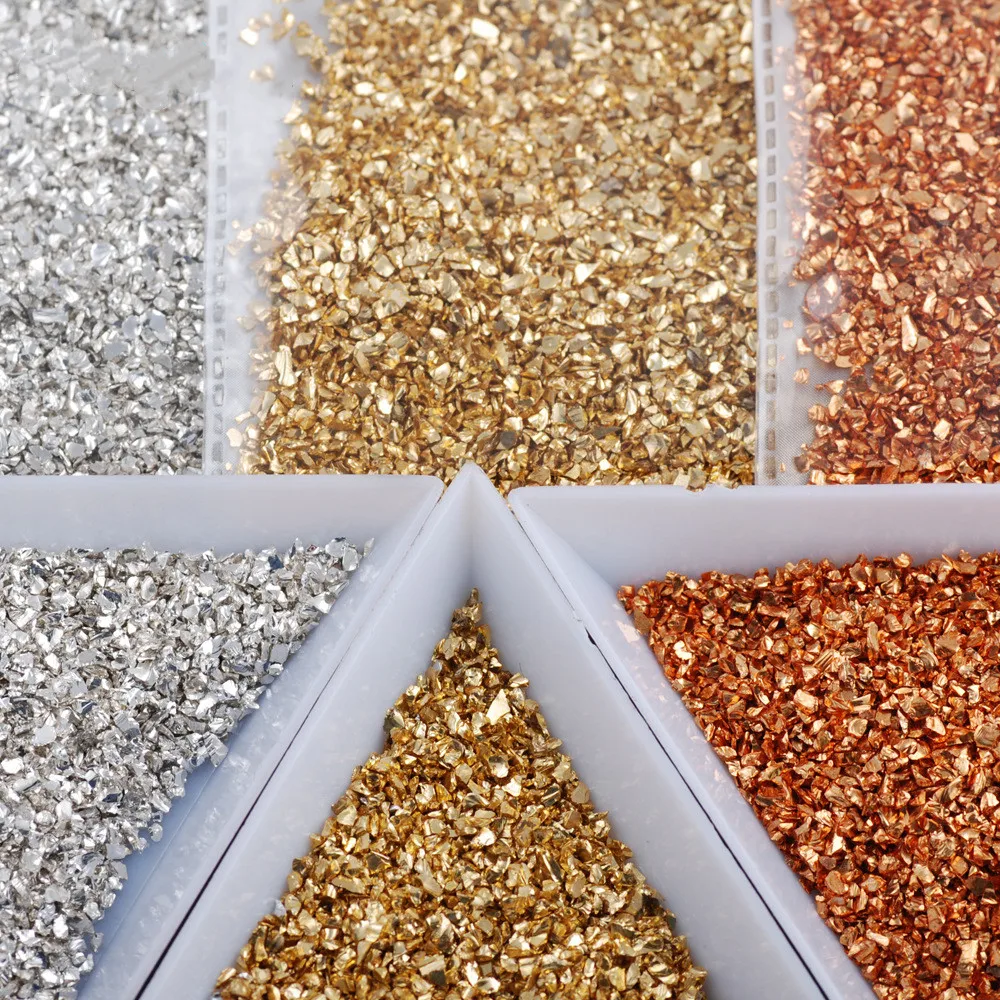 Irregular Glitter Metallic Gravel Gemstones Crushed Glass for Nail Art DIY Jewelry Making Decoration Resin Filler