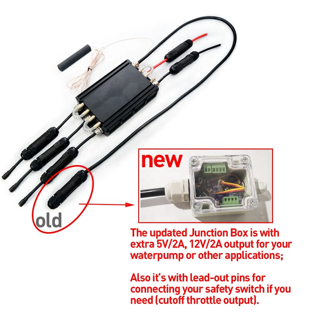 Maytech Fully Waterproof 300A ESC with Waterproof Case Water-cooled Internal with UBEC Receiver Electric Surfboard Efoil  Boat