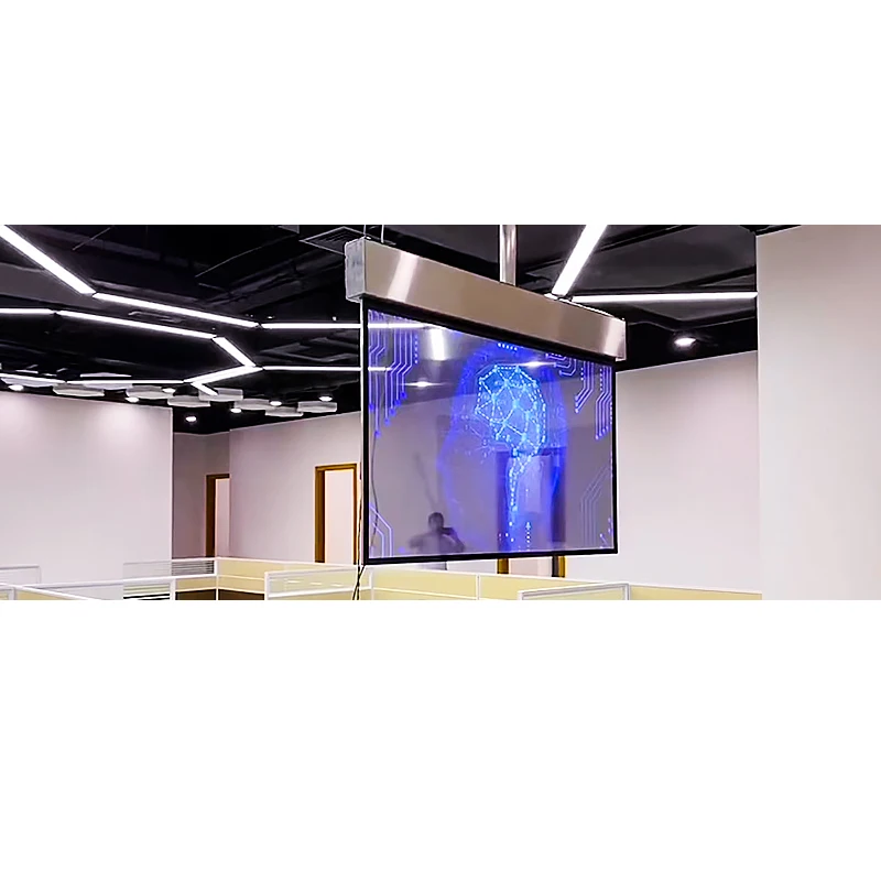 55 дюймов OLED прозрачный Телевизор подвесной дизайн LG панель окна экран для рекламы/встреч/образования