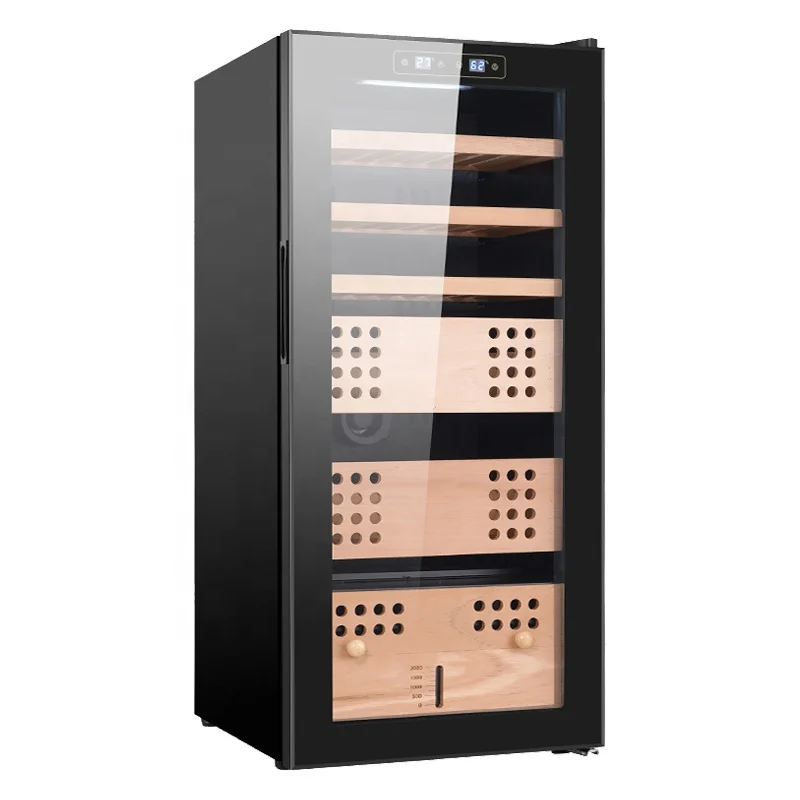 Made In China Wholesale 500 Luxury Refrigerated Automatic Temperature Control Herb Wine Cigar Refrigerator Humidor