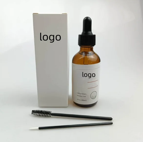Private Label Organic Castor Oil For Eyelash Eyebrow Hair Growth Black Castor Oil