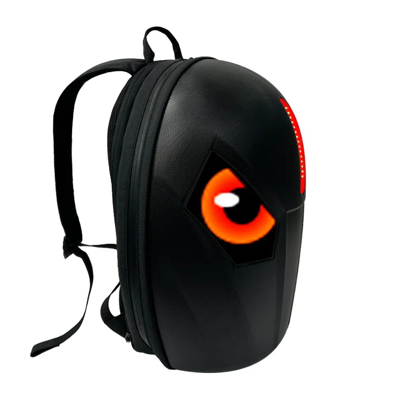 Manufacturer Factory Newest Design LED Backpack Riding Motorcycle Bag Digital Glowing Message Display 3D Eye Led Bag Backpack