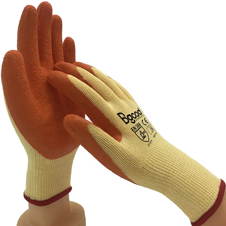 Latex crinkle coated labor protective glove construction industrial safety work gloves