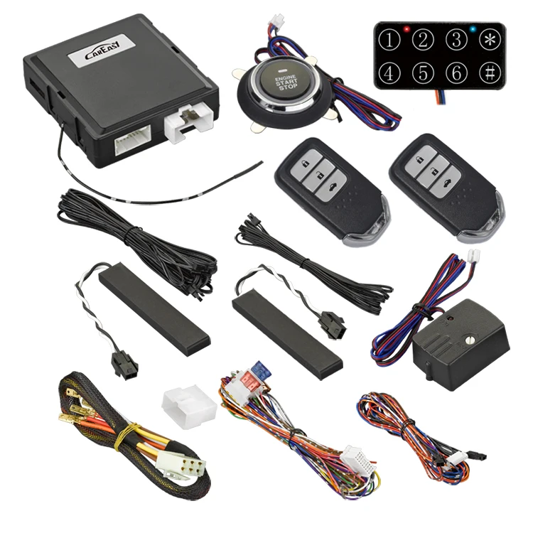 4G GPS/GSM Smartphone control car alarm PKE keyless entry push button engine start with remote starter