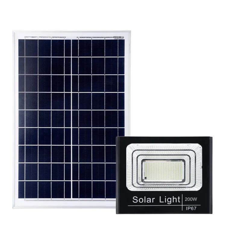200W 20000mAh IP67 Daylight Sensor Good Heat Dissipation Led Solar Flood Light