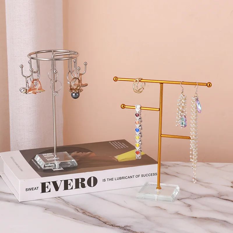 Nordic Iron Jewelry Rack Necklace Bracelet Earrings Jewelry Display Stand Racks Home Bedroom Decor Jewelry Rack