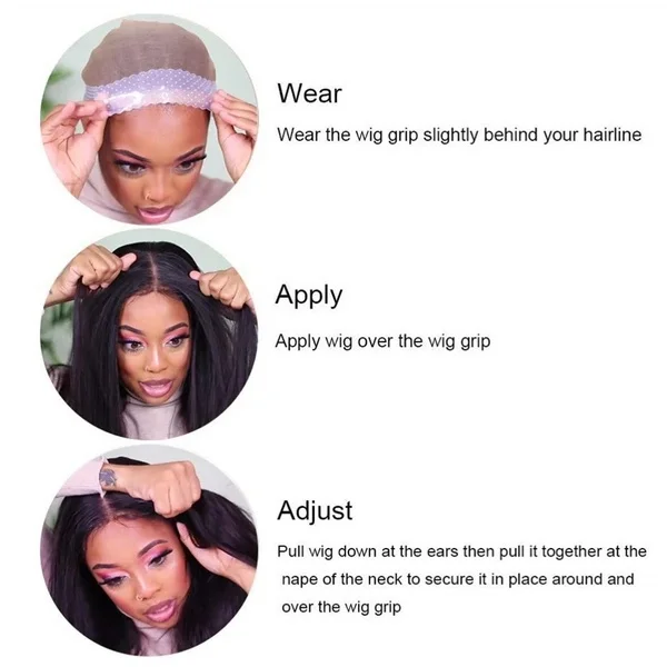 Amazon hot sale silicone head band wig band transparent elastic soft silicone band