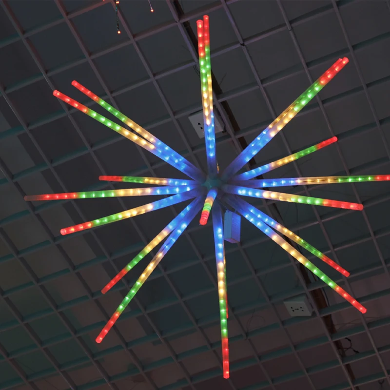 Newish Plastic Pipe Remote Control Copper Wire light LED med starburst Firework Meteor Lights