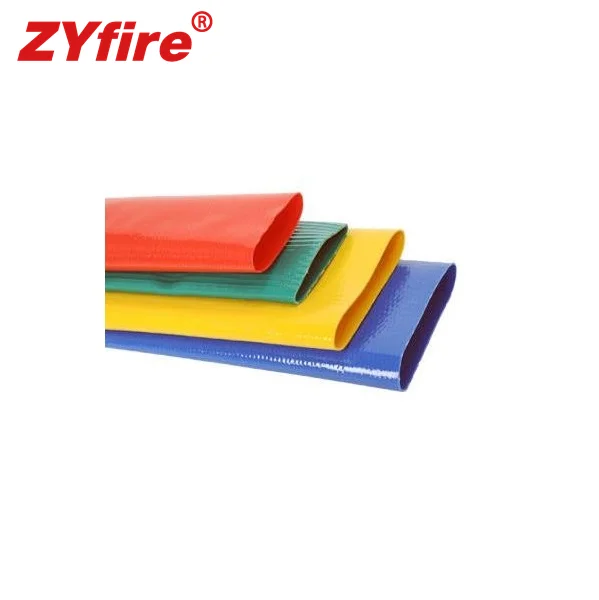 ZYfire Polyester Jacket Flexible PVC lay flat water hose for water discharge