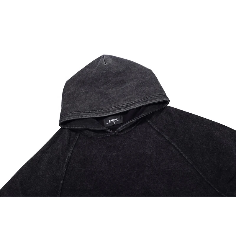 Fall Winter Fashion Contrast Hoodie Manufacturer Small Order Round Neck Custom Cotton French Terry Cotton Unisex Hoodie