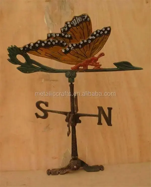 Cast aluminium Decorative Garden Ornaments  Weather vane  Outdoor Wind Direction Indicator Garden Farm rooster wind wheel