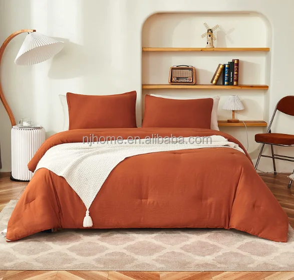 Wholesale 100% organic cotton/linen quilt bedding set quilts for king size beds beddings custom quilts