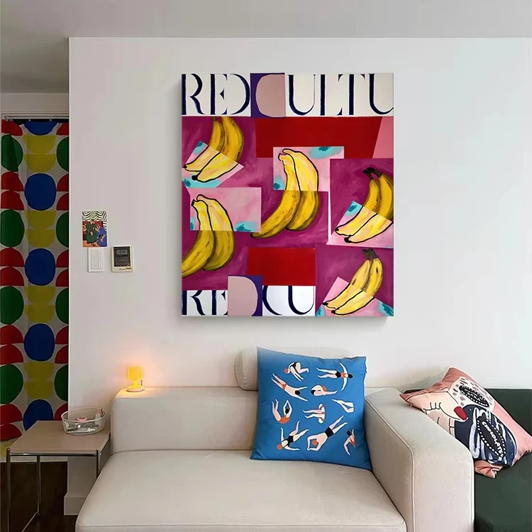 Home Decor Modern High-end INS Style Banana Painting for Living Room