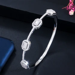 Ladies All-match Bracelet with AAA Zircon and Real Gold Plating on Dinner, Trade fair, Business