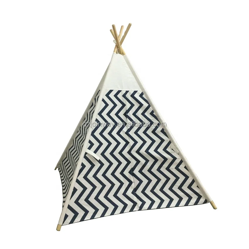 JWS-053 New design indoor wooden frame baby sports kid play tent house