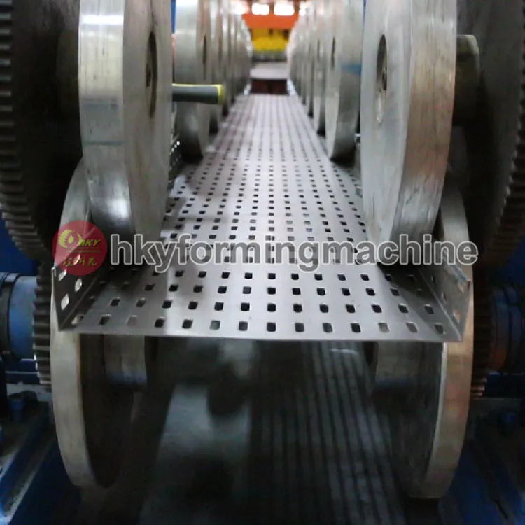 New 2023 Automatic aluminum stainless steel metal electrical perforated Cable tray ladder punching roll forming making machine