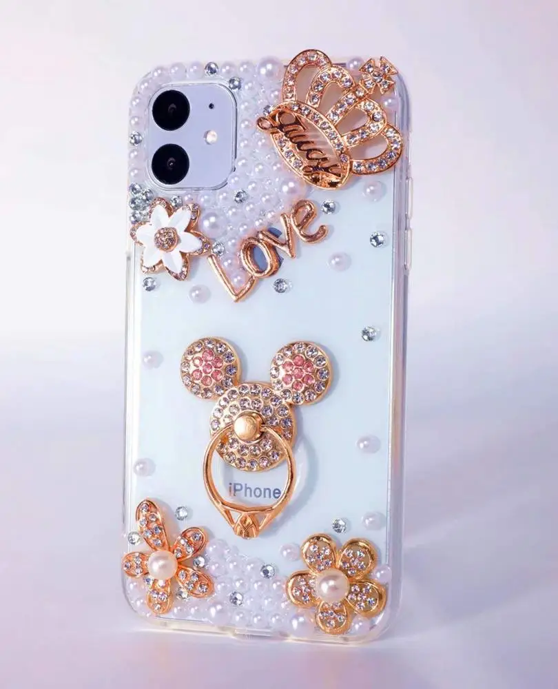 Multi Design Luxury Crystals Bling Rhinestone Sparkle 3D Diamonds Handmade Cell Phone Case For Iphone 11 12 13 Pro Max Case