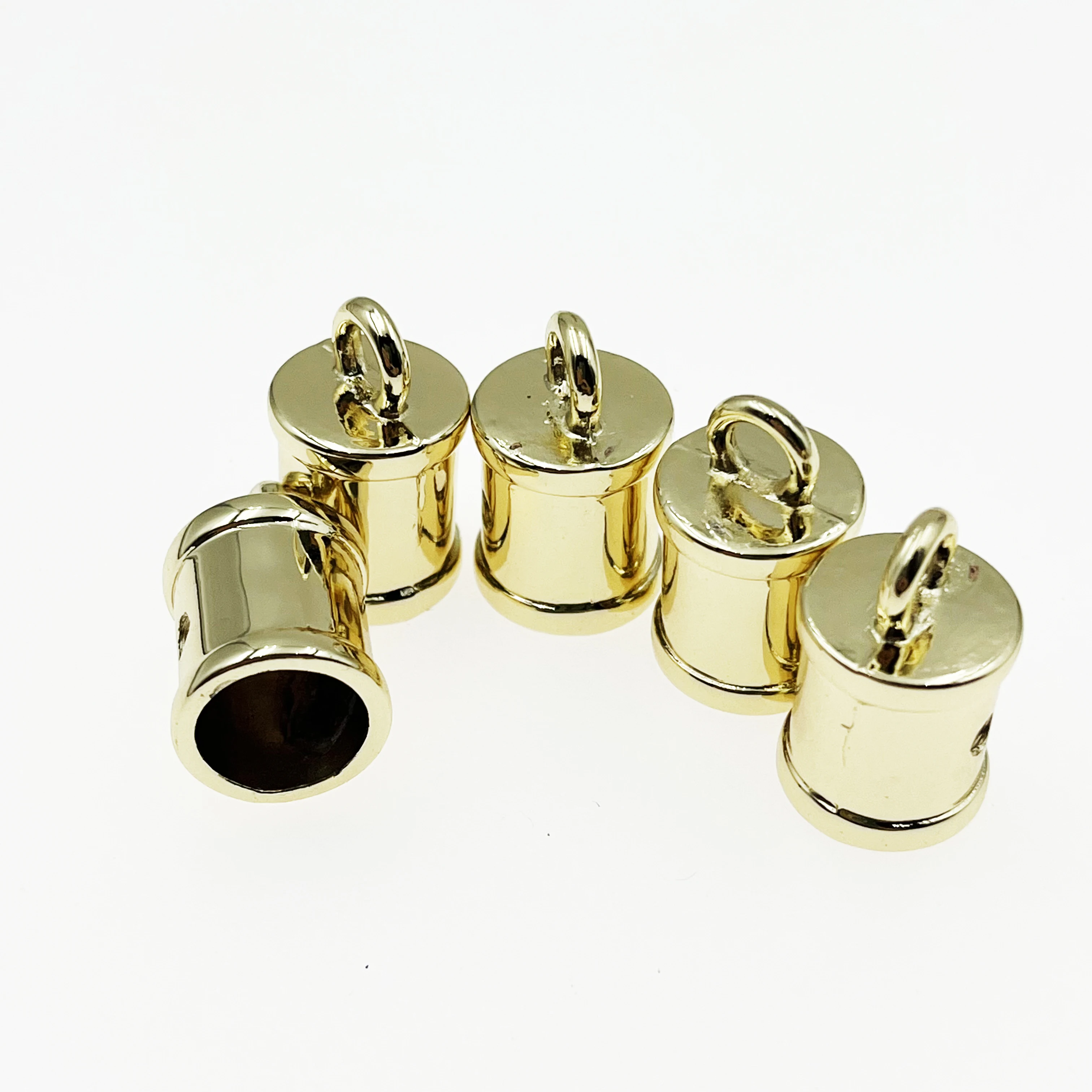 Durable Metal Tassel Cap Metal Cord End Stoppers With Screws Round Bell Rope Head Cap Handle Connector For Handbag Accessories