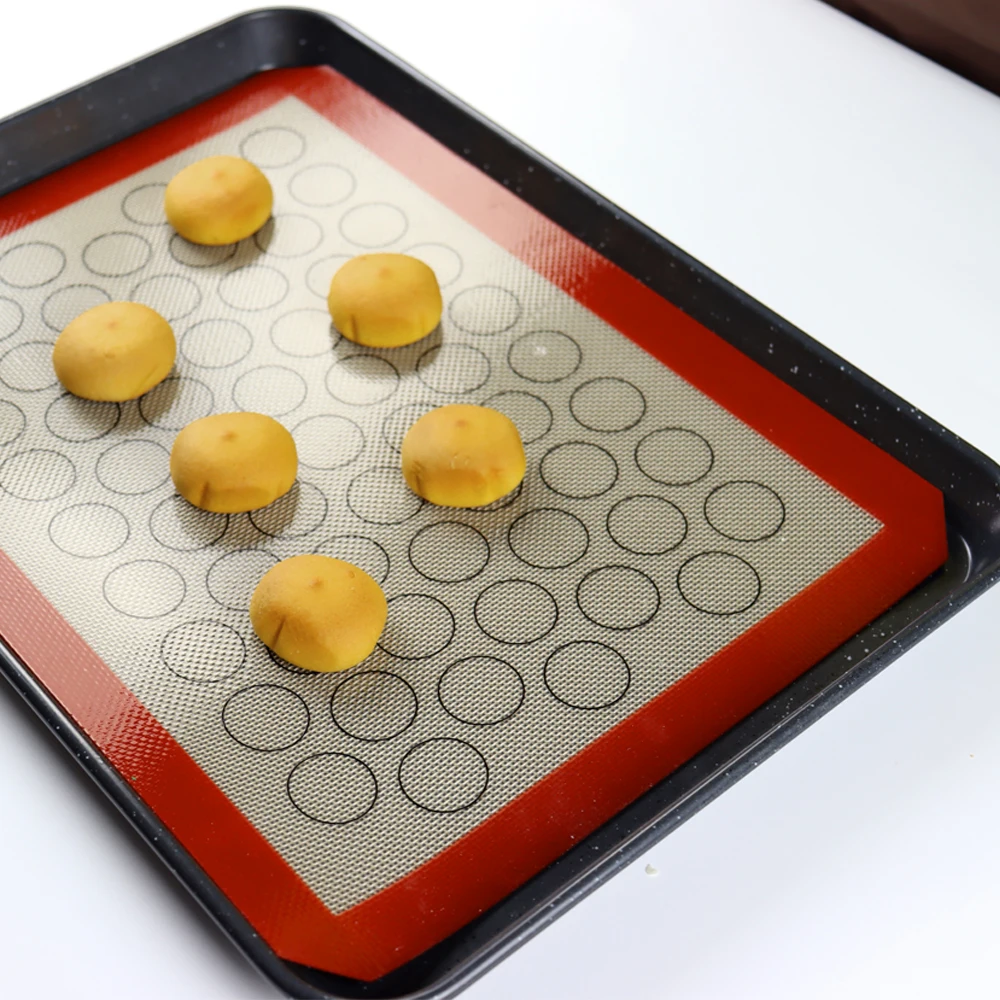 Custom Silicone Baking Mat Non-stick Macaron Baking Sheet Cooking Mats Pads  Set