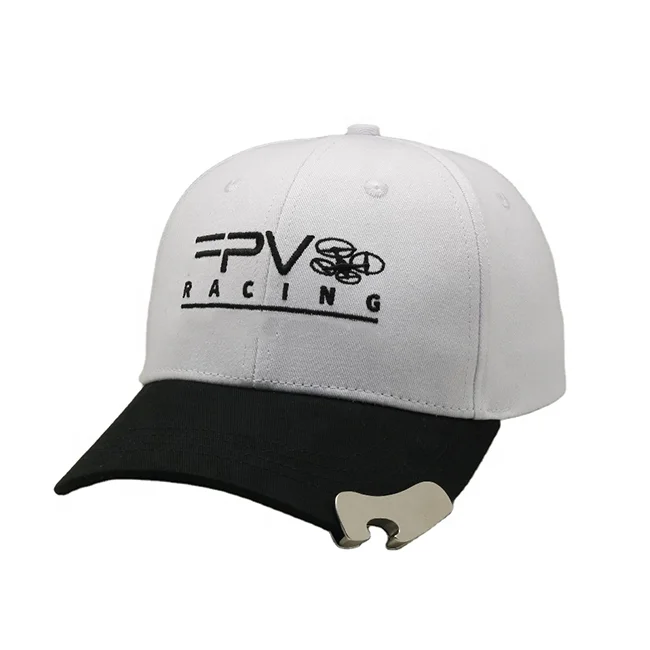 Customized Embroidered Logo cap bottle opener for Baseball Cap