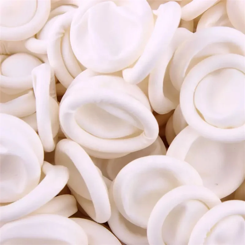 OEM about 770 pcs Bag Factory Direct Sale Universal Finger Cots Disposable White Antistatic Latex Finger Cots