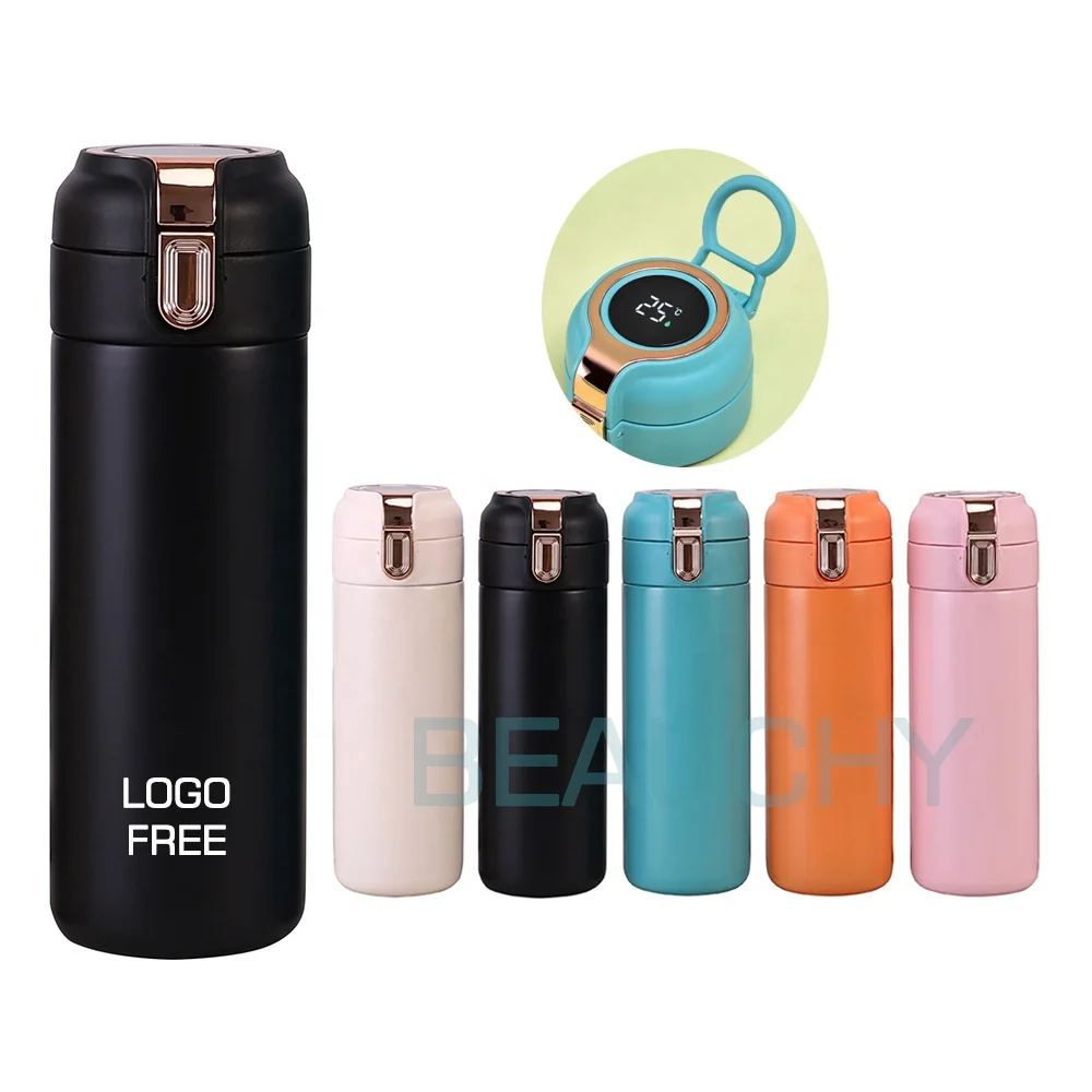 Wholesale Modern Luxury Vacuum flask Smart Water Bottle Double Layer Stainless Steel Led Digitales Water Bottle With Touch Scree