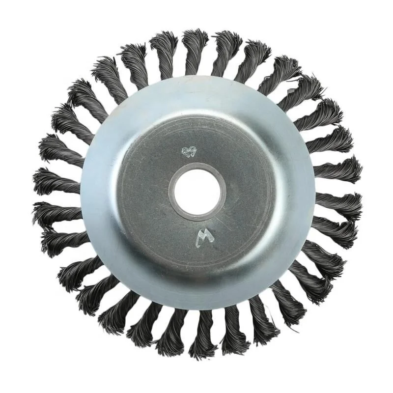 200mm 8 Inch Steel Wire Wheel Garden Weeding Brush Lawn Mower Grass Eater Trimmer Brush Cutter Tools Parts Weeding Brush