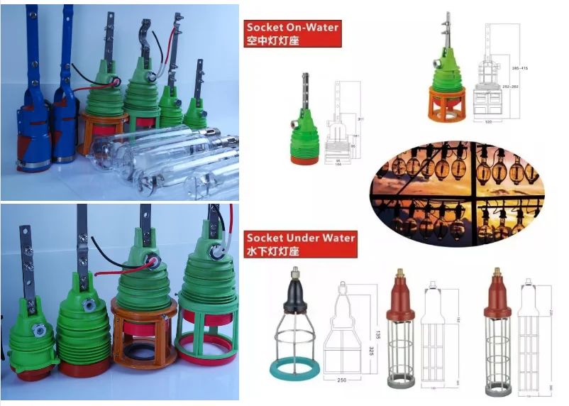 Metal Halide Lamp Holder Over Water With Best Quality For Fishing Boat
