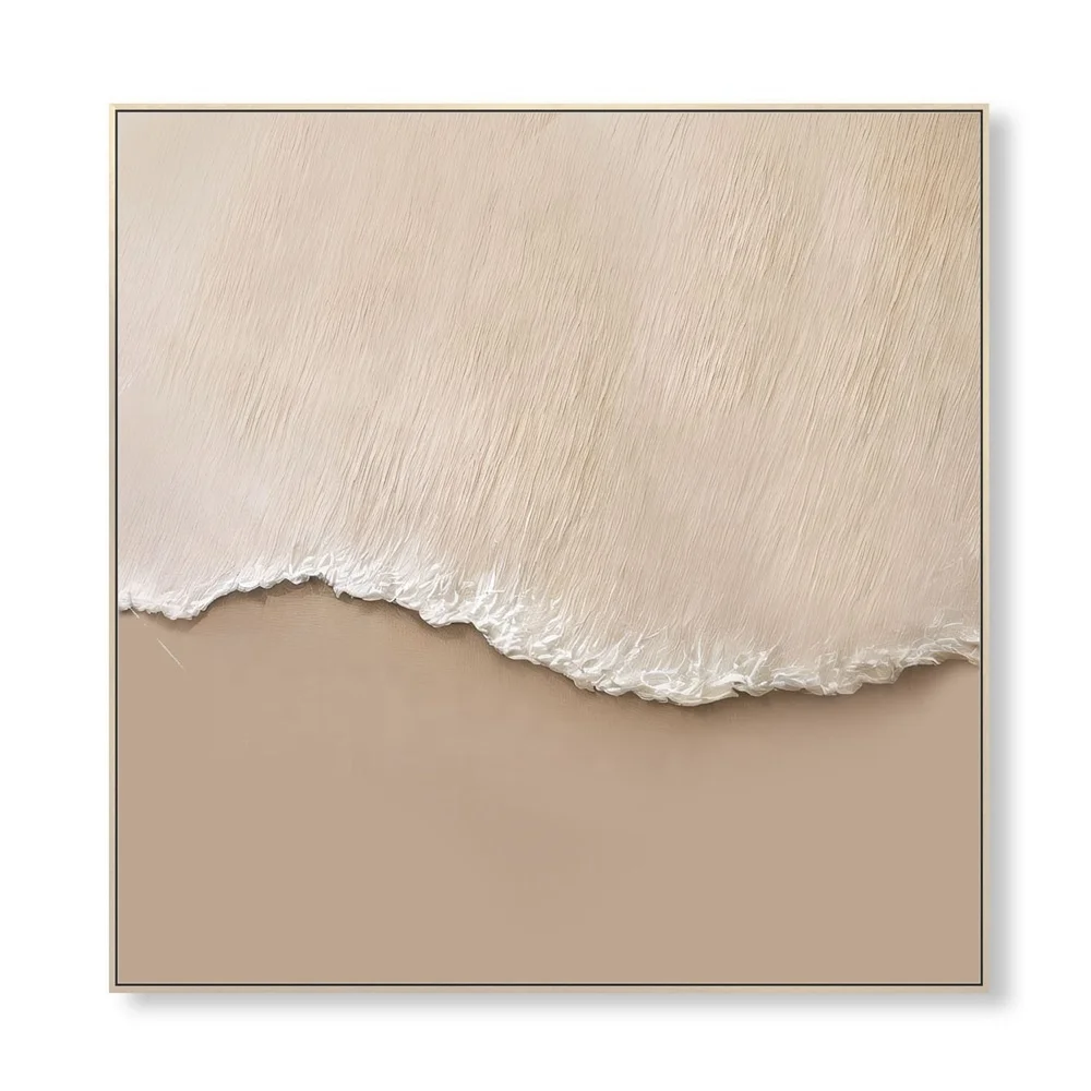 Modern Handmade 3D Texture Relief Minimalism Wall Art Decor Abstract Canvas Painting for Home Living Room