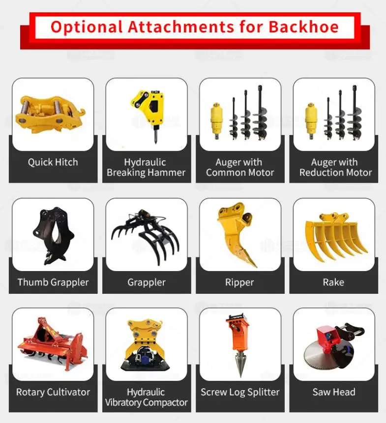 Compact size good price Backhoe Loader for earth moving