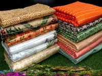Хлопковая ткань ручной работы с принтом