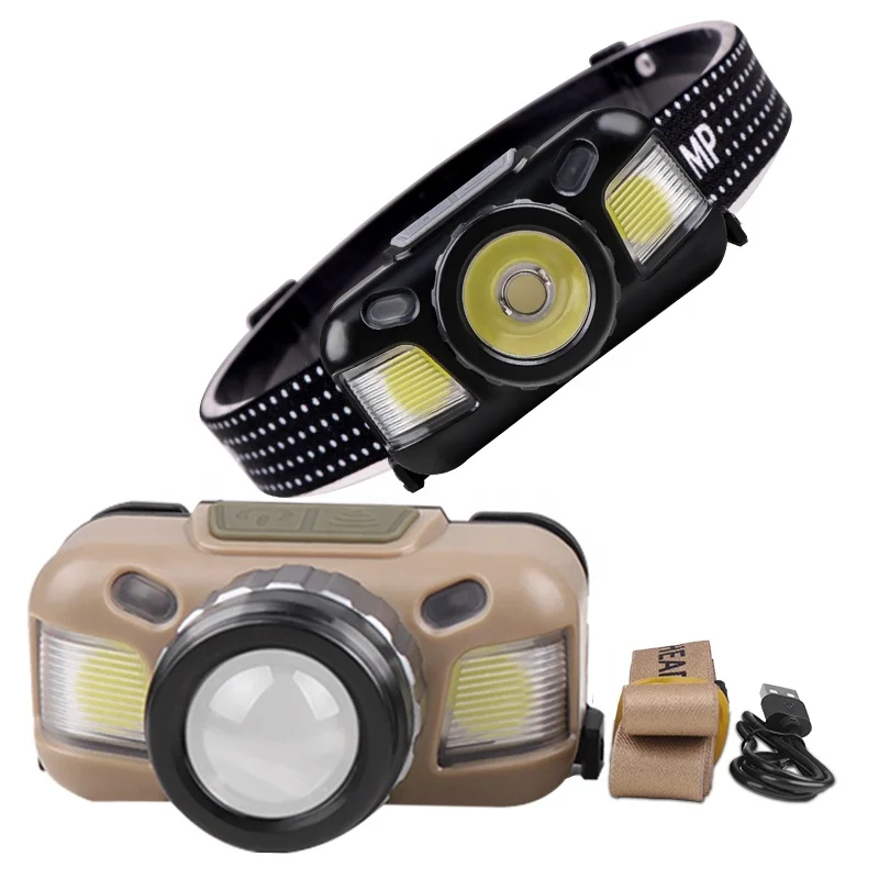 GOLDYO cob headlamp adjustable rechargeable headlamp led moving head lights headlamps
