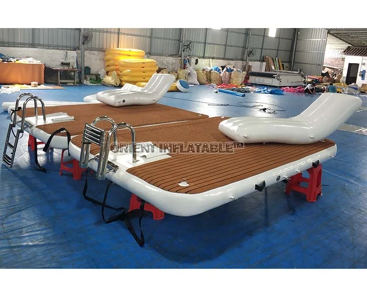 Orient Inflatables 3x2m Aqua Ocean Inflatable Dock Platform, Inflatable Swim Platform, Inflatable Platform Dock