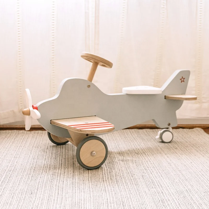 Asweets Toddler  Rocking House Kids Plane Wooden Raiding Horse Toy