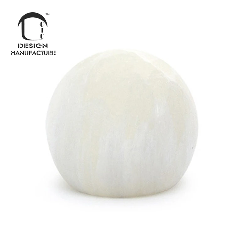 manufacturer customized table lamps natural white  selenite crystal crafts for home decoration