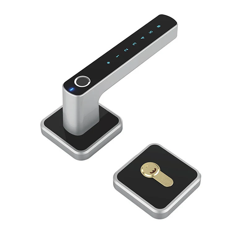 New Inner Door High Quality Intelligent Cylinder Finger Print Door Handle Electric Handle Lock Digital Door Lock Smart Locks